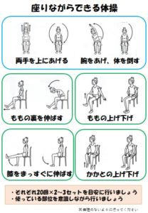 座りながらできる体操